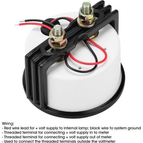 ZJCHAO ampèremètre analogique 12V 60-0-60 AMP Ampèremètre Ampèremètre Jauge Universelle 52m / 2in Universel pour Véhicule (1/4)