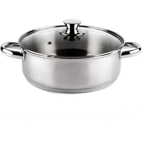 Vier CI16 Casseruola a Induzione, 16 cm, in Acciaio Inox 18/10, 16 cm (1/2)