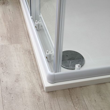 Kiamami Valentina – Cabine de douche carrée 70x70 cm – Verre trempé transparent 4 mm – 2 portes coulissantes sur roulettes – Système de fermeture magnétique