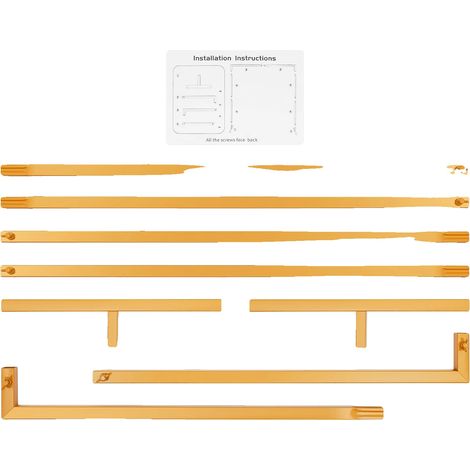 Arche de mariage, hauteur réglable, assemblage facile, Or, Largeur 1.5m 4.9ft (1/2)