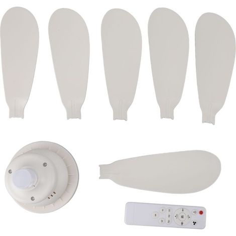 Plafonnier Ventilateur avec Lumière et Contrôle Remote, Base E26/E27, Dimmable pour Garage Salle de Bain Chambre Cuisine (1/5)