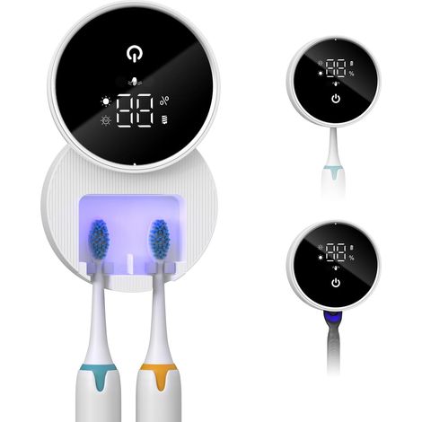 1 Support Brosse à Dents, Stérilisation UV, Séchage Automatique, Écran LED, Rechargeable USB, Voyage et Maison (1/5)
