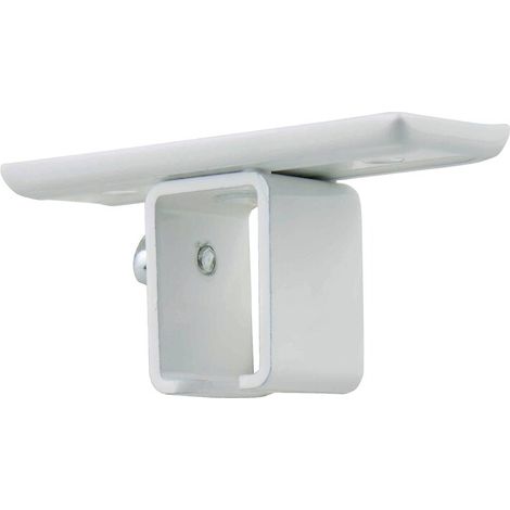 Support de plafond platine Duralac – Aluminium finition blanche – Pour tringles chemin de fer – Installation facile et discrète – Boulet