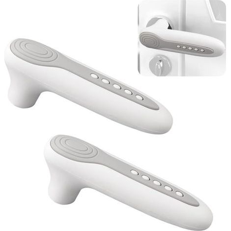 Lot de 2 housses de poignée de porte en silicone antistatiques pour poignées de porte carrées et plates (1/5)