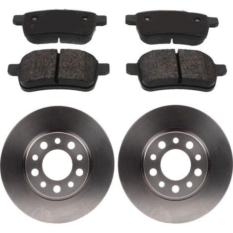 KIT FRENI POSTERIORI compatibile con Alfa Romeo GIULIETTA - DISCHI + PASTIGLIE OEM: FDB4308 / 18023 , 17858 /SOSTITUZIONE DIRETTA/BASSA POLVERE/SILENZIOSO (1/5)