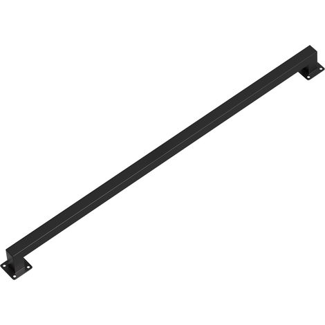 Randaco Ringhiera per scala a muro Corrimano per scala nero  Rivestimento parapetto Lunghezza 100 cm Realizzato in metallo Interno Esterno