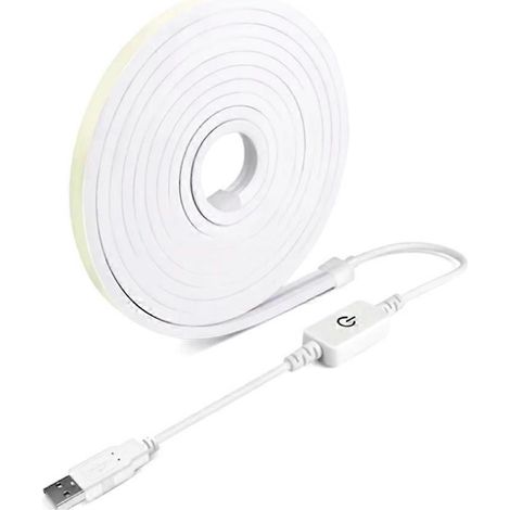 Bande LED néon intelligente USB 5V de 2 m, à capteur tactile et intensité variable, étanche et flexible, idéale pour la décoration de la maison, de la chambre ou de la cuisine. (1/5)