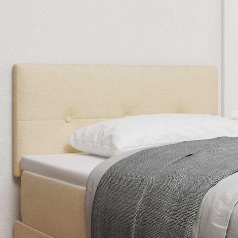 vidaXL Tête de lit réglable en hauteur Crème 90 cm tissu