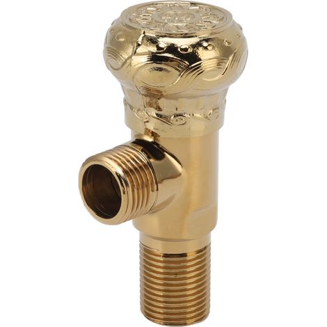 Absperrventil aus massivem, dickwandigem Kupfer mit Antikgold-Finish für Bad und Küche (1/5)