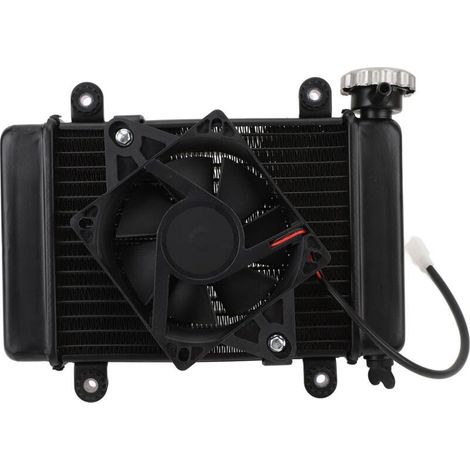 GDHZS-Ventilateur de Radiateur Refroidi à l'eau, Construction en Alliage Métallique, Dissipation Thermique Efficace, Ajustement Universel pour ATV Dirt Bike. (1/4)
