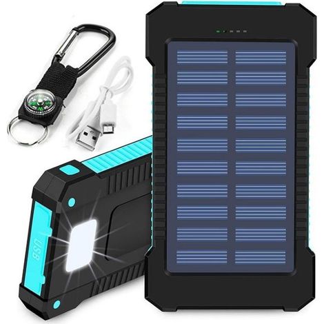 Outdoor-Powerbank, Solarladefunktion, externes Ladegerät für iPhone/iPad und Smart-Geräte (1/5)