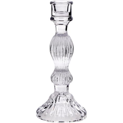 Regalo Italiano Portacandela Emile D 9 Cm H 20 Cm Vetro