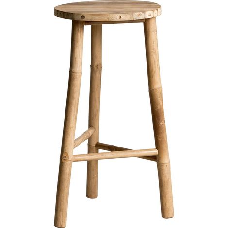 Sgabello da bagno in bambù Tavolino decorativo Treppiede naturale Itaparica
