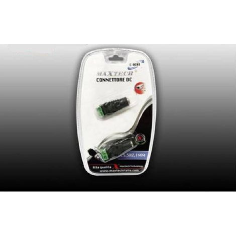 TRADE SHOP - Connettore Dc 5.5x2.1mm Adattatore Femmina Alimentazione Telecamere Maxtech C-dc03 -