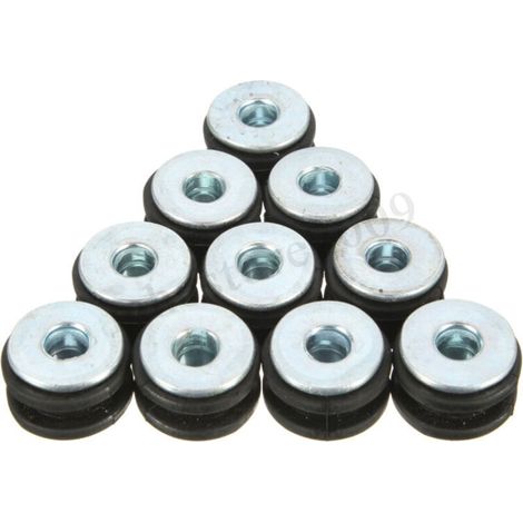 20-teiliges Set M6-Gummimuffen für Motorräder, Verkleidungsteile, Pufferscheiben, Dekompressionspads, universell für die meisten Motorräder