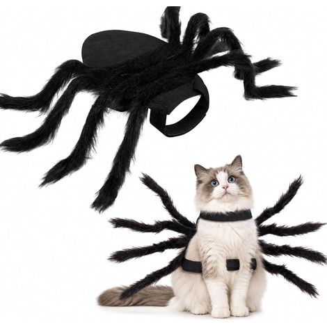 Déguisement décoratif Araignée Halloween pour Chien et Chat, en Peluche Réglable (1/5)