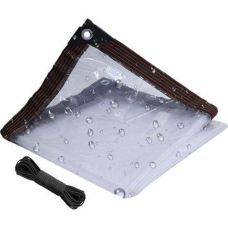 Bâche de Jardin Transparente avec œillets renforcés Fournitures de Protection Robustes pour d'intérieur pour Serre, Jardin, Meubles de Camping, terrasse (1/5)