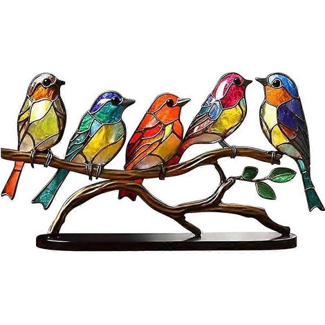 Inneneinrichtung, Büro, Wohnzimmer, Weinkeller, Arbeitszimmer, Serie farbenfroher und exquisiter Vögel, handgefertigt (1/5)