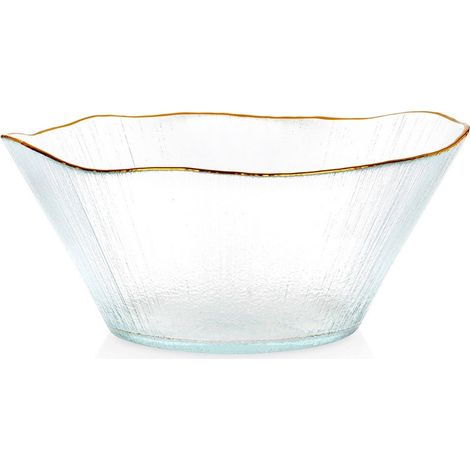 Bol para ensalada de cristal dorado de 21 cm, 1,2 l (1/5)