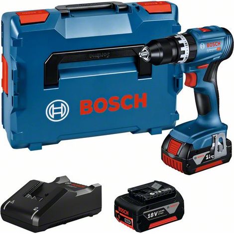 Akku-Schlagbohrschauber GSB 18V-45, 2 x Akku GBA 18V 3.0Ah in L-BOXX