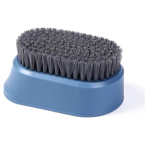 1 paquet de brosse à linge domestique multifonctionnelle, brosse de nettoyage de linge et de chaussures, brosse douce en plastique (bleu) (1/5)