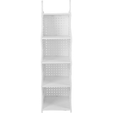 Organisateur suspendu 4 niveaux en PP pliable grande capacité pour placard chambre dortoir rangement vertical pratique et robuste (1/5)