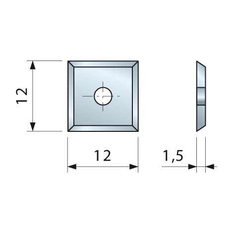 Piastra 35° 12x12x1,5 - F03FH02903 -CG08MBA310