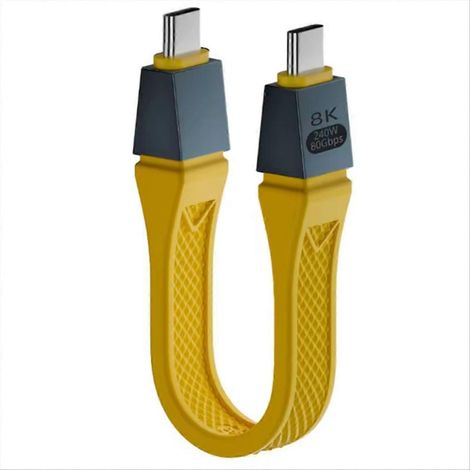 USB 4.0 80 Gbit/s Gen4 USB-C auf eGPU 16K PD 240 W unidirektionales 120 Gbit/s Kabel, kurzes gelbes Kabel (1/5)
