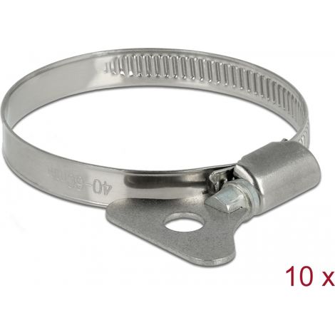 Delock Abrazadera de manguera de mariposa 40 - 60 mm 10 piezas metal