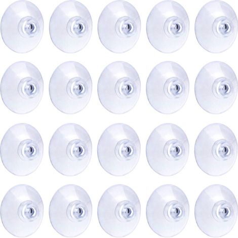 Set mit 20 transparenten Saugnäpfen, 3 cm große PVC-Saugnäpfe ohne Haken, für Heimdekoration und Organisation