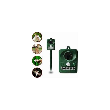 Solarbetriebener Ultraschall-Vogelabwehrer für den Außenbereich, duale Solar- und USB-Ladefunktion, wasserdichtes Design, eingebauter Akku, grasgrün uYPEvaDB-Crezuo