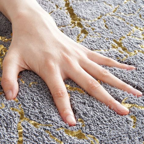 Tappeto antiscivolo da bagno effetto marmo, 5080 cm, tappeto con motivo marmo, tappeto antiscivolo leggero e lussuoso, tappeto da bagno (1/3)