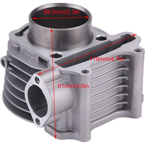 Kit cylindre moteur scooter 52,4mm + piston + joint pour GY6 125CC 152QMI, kit réparation haute performance, alésage 52,4 mm, compatible moto. (1/5)