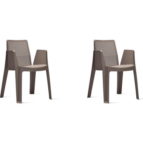 garbar PLAY Set 2 Silla Con Brazos Interior, Exterior Chocolate