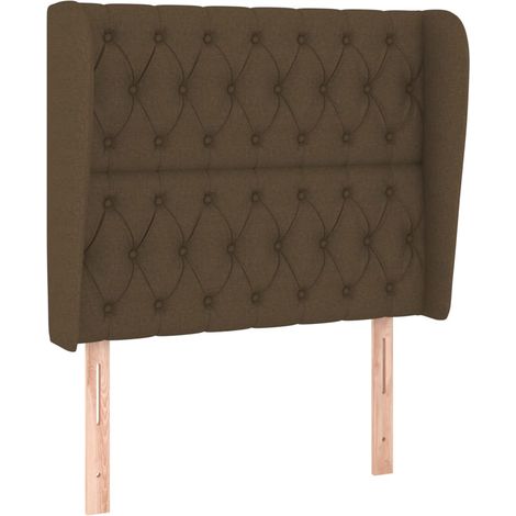 Maison Exclusive - Testiera ad Orecchio Marrone Scuro 103x23x118/128 cm in Tessuto