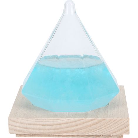 Bouteille en verre météo forme diamant distinctif décoration maison cadeau anniversaire bleu (1/5)