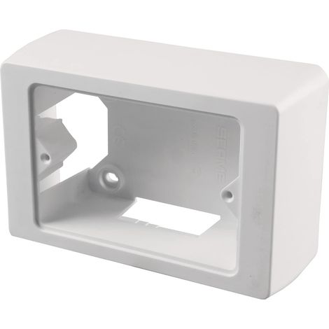 poly pool - scatola portaplacca rettangolare 92 mm x 63 mm x 42,5 mm ip40 bianca (1/4)