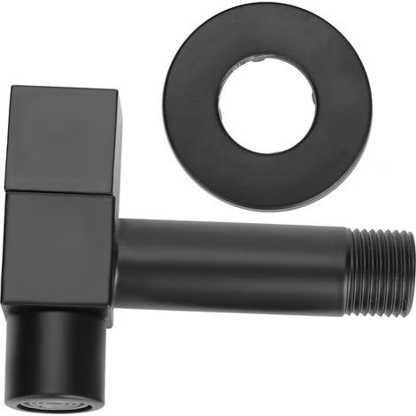 Robinet mural noir – filetage G1/2″ – cuivre – eau froide – vadrouille / piscine – accessoire salle bain