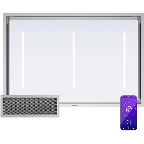Klarstein Campana extractora LuxeAir 90 cm WLAN + Bluetooth LED 562 m³/h extracción de aire/recirculación CEE: A (1/5)