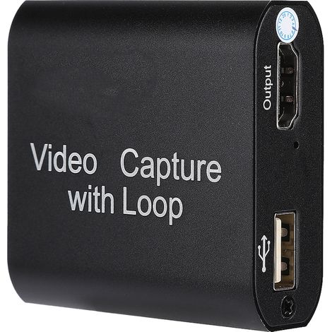 Carte de Capture HDMI avec Sortie Boucle USB 2.0 pour Streaming et Enregistrement Vidéo en Direct (Noir)