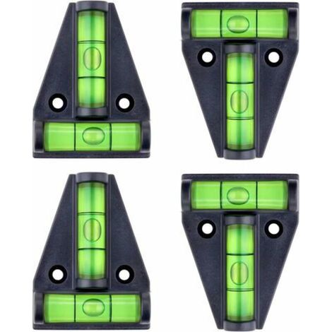 Livella a bolla, piccola livella magnetica a forma di T con 2 bolle di livellamento. Set da 4, per accessori per camper, stabilizzatori, telecamere o altre attrezzature da livellare. (1/4)