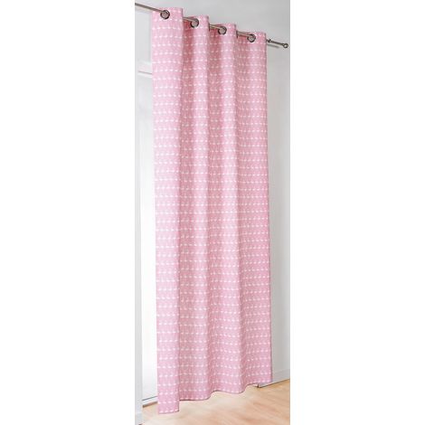 Linder 471/60/49887/377FR – Tenda a Occhielli Poliestere Rosa 145 x 240 cm
