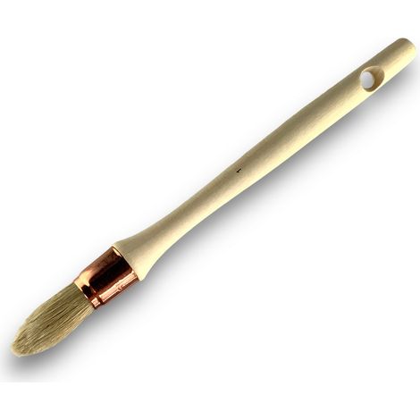 Pinceau de Pouce à rechampir Brosse ronde Soie Blanche Diamètres variés - Quantité x 1 - Soie n° 1 - Ø 19 mm