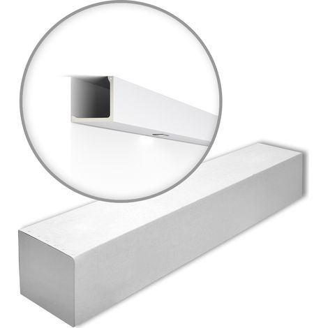 NMC L1-box ARSTYL Noel Marquet 1 caja 8 piezas Moldura de cobertura Perfil de estuco diseño moderno blanco  16 m