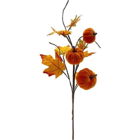 Citrouilles d'automne artificielles, branches d'érable aux couleurs vives pour une décoration champêtre (1/5)