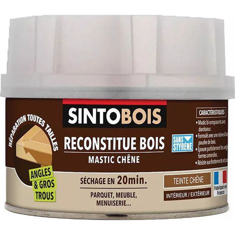 Sintobois Stucco per legno con indurente, confezione da 170 ml / 190 g, noce scuro