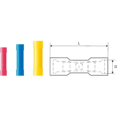 Weidmüller LIB 2.5B25 VF conector prolongador PVC 100 uds