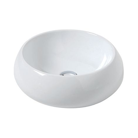 Lavabo sobre encimera de 45 cm, modelo LA65, color blanco