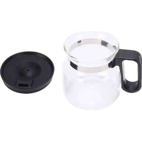 Mug Cafetière en Verre 16oz avec Couvercle Silicone Anti-fuite, Design Original et Poignée Confortable pour Café ou Thé (1/5)