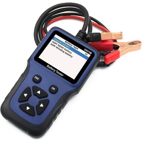 Autobatterietester, Diagnosegerät, 2,8-Zoll-Bildschirm, 12-V-Batterieladegerät, Testanalysator für General Motors-Crezuo